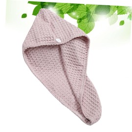 Baluue 1pc Ultra Absorbent Waffle Hair Towel Fast Drying Hair Wrap for Shower Travel Lightweight Drying Towel for Home Use