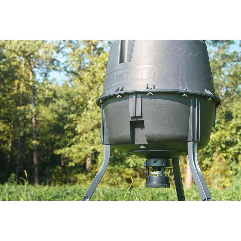 Moultrie 30-Gallon Deer Feeder Tripod - Moultrie Quick-Lock Hopper System