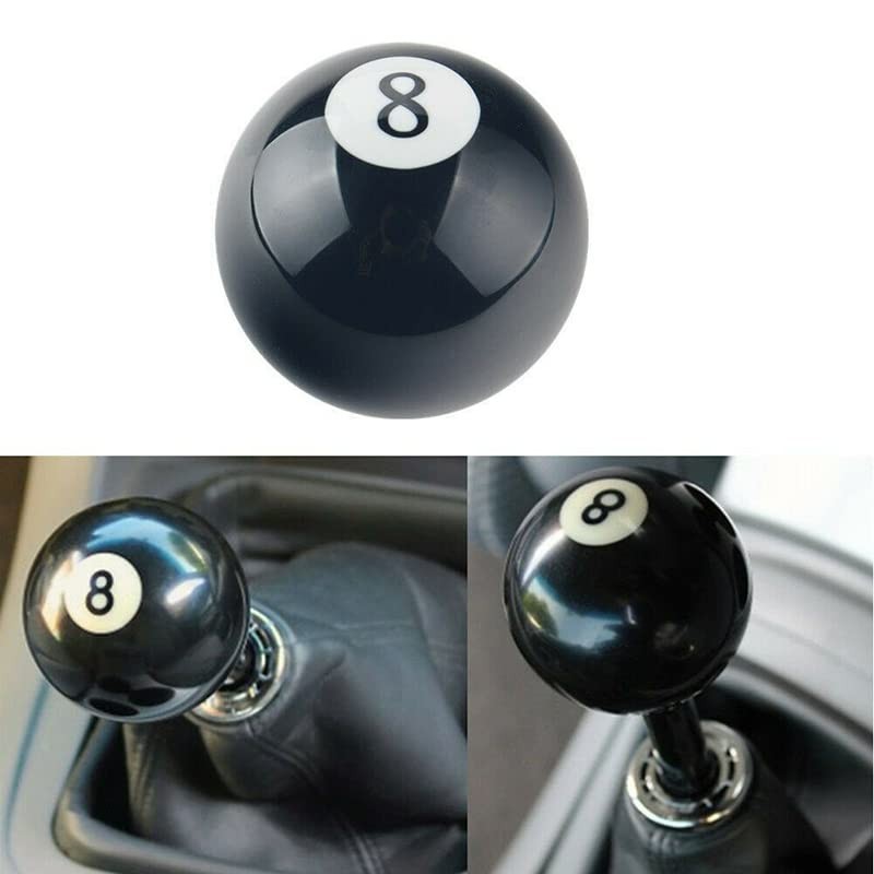 AIMALL Black 8-Ball Car Gear Shift Knob Universal Manual Shifter