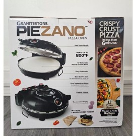 Granitestone Piezano Indoor/Outdoor Electric Pizza Oven w Ceramic - Black Color