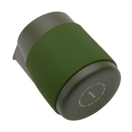 Normcore Handleless Milk Frothing Jug, Milk Pitcher 20.3 oz, Stainless Steel Latte Art Pitcher with Sharp Spout, Heat-Resistant Grip, Green, 600 ml