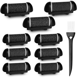 9 Pcs Pedicure Tools Refill Heads, 3 Types Replacement Refill Rollers Extra, Regular, Fine Coarse 3 Each, Callus Remover Tool Replacement Heads for Good Foot Care