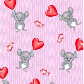 MT PEAK FABRIC Handmade Blanket, Burp Rag/ Security Blanket, and Bib Love Mouse