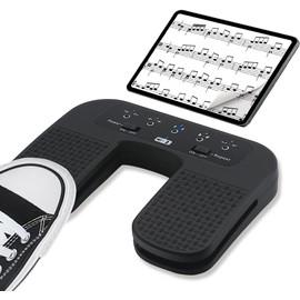 Pedal Inalámbrico Bluetooth para Páginas en Tabletas y Teléfonos, Pedal Musical Recargable con Bluetooth, Control de Presentaciones y Música, Compatible con iOS/Android​
