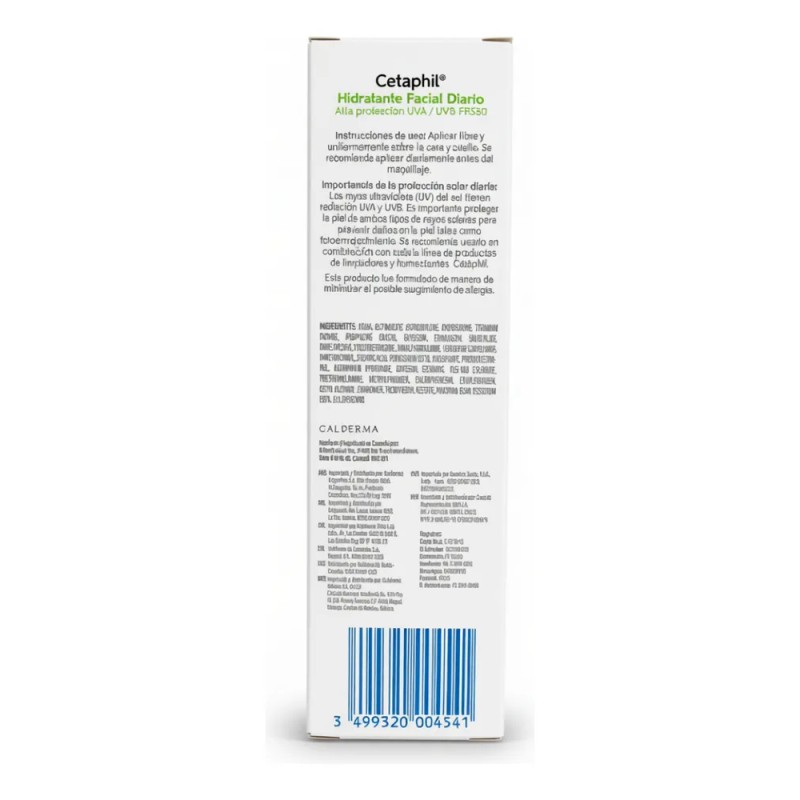 Cetaphil Hidratante Facial Diario Fps 50 Crema 50 Ml Normal