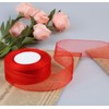 BEAUTOPE 1.5 Inches Wide Sheer Organza Chiffon Ribbon for Gift