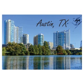Austin, Texas, City, Skyline, River, Capitol, TX, Souvenir Magnet 2 x 3 Fridge Magnet