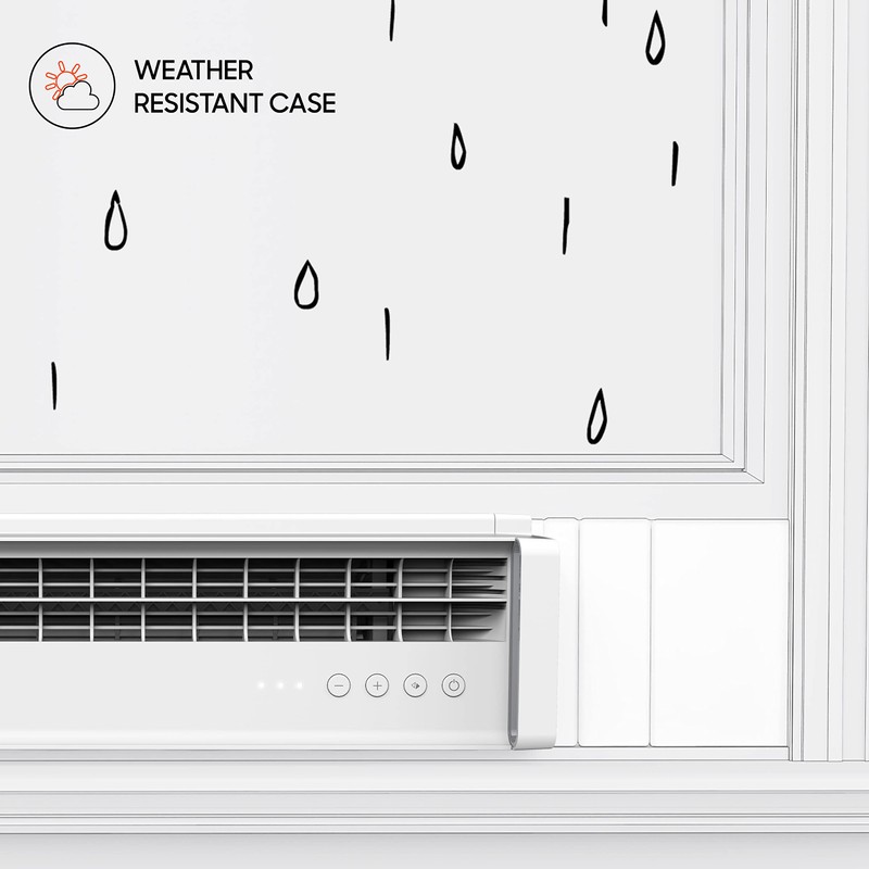 Sharper Image PORTAL Window Fan with 3 Speeds, Reversible Exhaust