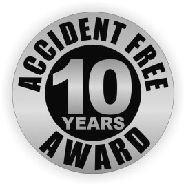 Unbranded/Generic 3pcs Accident Free 10 Years Hard Hat Decals Helmet Stickers Safety Award