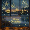 4 Sheets Christmas Window Stickers Gold Glitter Christmas Window Clings