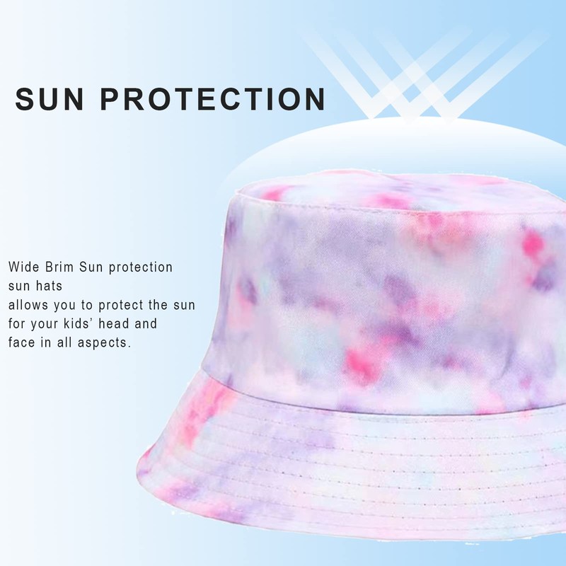 Bucket Hat Reversible Packable Tie Dye Hats Double Side Reversible