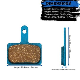 Corki Cycles Brake Pads 4 Pairs for TRP Tektro Shimano Deore Br-M575 M525 M515 T615 T675 M505 M495 M486 M485 M475 M465 M447 M446 M445 M416 M415 M395 M375 M315 M355 C601 C501