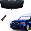 1 Car Windshield Sun Shade, Foldable Umbrella Cover for Most