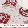 Hapterouse Christmas Tablecloth Rectangle Xmas Table Cover Waterproof Polyester Tablecloth