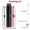 RUZAR 8ml Perfume Atomizer,3 pcs Perfume Travel Refillable Bottle, Empty