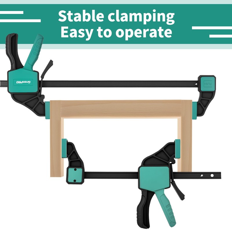 GRENPRO 8-Pack Bar Clamps for Woodworking, 12" and 6" Bar