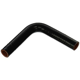HPS HTSEC90-075-BLK Silicone High Temperature 4-ply Reinforced 90 degree Elbow Coupler Hose, 100 PSI Maximum Pressure, 4" Leg Length on each side, 3/4" ID, Black