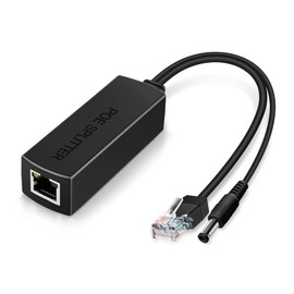 PwrON Active POE Splitter Adapter, 48V to 12V, IEEE 802.3af Compliant, 10/100Mbps up to 100 Meters for Surveillance Camera, Wireless Access Point and VoIP Phone
