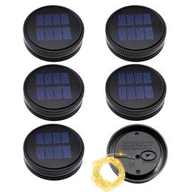 6 Pack Solar Light Replacement Top, Replacement Solar Light Parts for Mason Jar Lantern,Outdoor Decorative Waterproof Table Fairy Lights for Patio Yard Lawn Tree