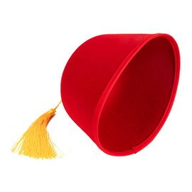 Kangaroo Red Fez Hat w/Gold Tassel - Arabian Moroccan Bellhop Hat | Aladdin Hat Men | Grunkle Stan Hat