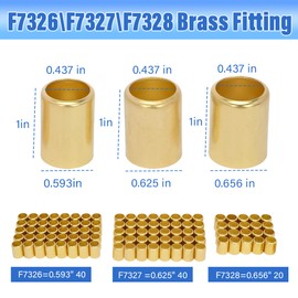 AIWFL Heavy Duty Bench Hose Crimper, Hose Crimping Tool with Ferrules, (40pk) 0.593" ID & 0.625" ID and 20pk Ferrules 0.656" ID, Air Hose Repair Kit for 1/4, 5/16, 3/8 Inch PVC Rubber Hoses