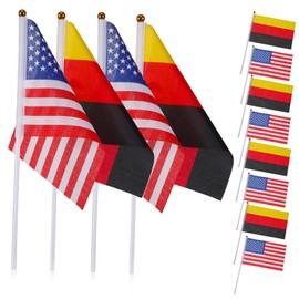 Ipetboom 20pcs Handheld Stick Flags Set Usa Germany Flags for Sports Events Party Decorations