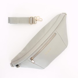 Modern+Chic Sling Bags for Women - Presley Oversized Sling Bag, Vegan Leather Crossbody Bag with Strap & Multiple Pockets (Dove Grey)