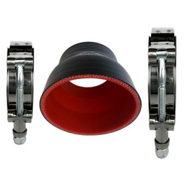 Bekelan 3" to 3.5"(76-89mm) High-Temp Silicone Reducer Hose With Stainless T-Bolt Clamp - Heavy Duty 4-Ply Reinforced Design for Automotive Turbo/Intercooler/Intake Piping/Industrial Hydraulic