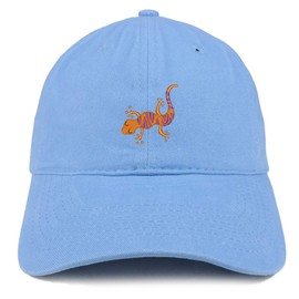 Trendy Apparel Shop Lizard Embroidered Soft Crown 100% Brushed Cotton Cap - Carolina Blue