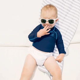 green sprouts i Play Kids' Long Sleeve Rashguard, Navy, 12 mo