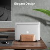 UPERGO Vertical Laptop Stand, Dual Slot Wooden Laptop Holder Vertical