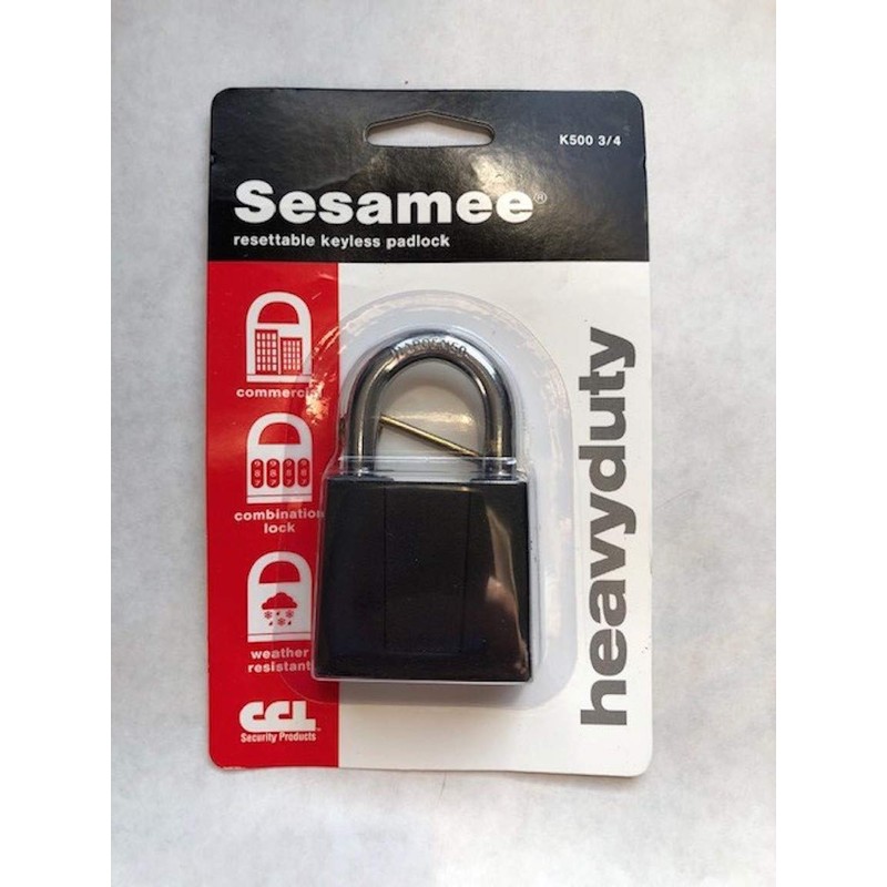 Sesamee K5003/4 4 Dial Bottom Resettable Combination Padlock with 1-Inch