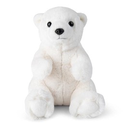 WWF 01191 Eco Plush Toy Polar Bear, Lifelike Designed Cuddly Toy, Approx. 23 cm Tall, Wonderfully Soft and Cuddly, Hand Wash Possible