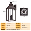 MYHXQ 15" Dusk to Dawn Outdoor Wall Lantern 2-Light, Outside