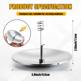 Maitys 2 Pcs Solar Fire Starter Solar Spark Lighter Camping Survival Tool Windproof Fire Starter Emergency Travel Kits Parabolic Mirror Ignition Cooker Outdoor Hiking Tool Home Yard