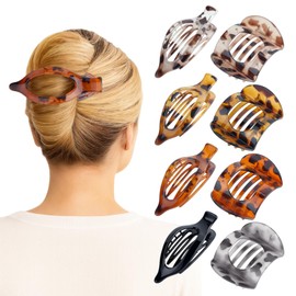 8PCS Flat Hair Clips for Women, NonSlip Flat Claw Clip for Thick and Thin Hair, 2 Styles Strong Grip Hair Clips Accessories for Daily Styling