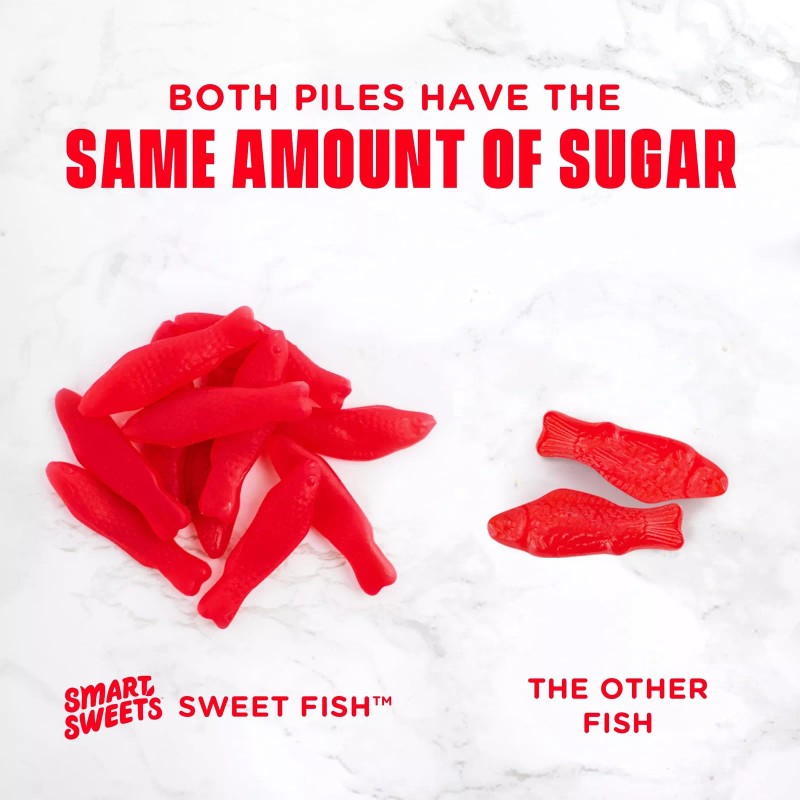 SmartSweets Vegan Gummy Candy Pack of 6 Red 18oz Low