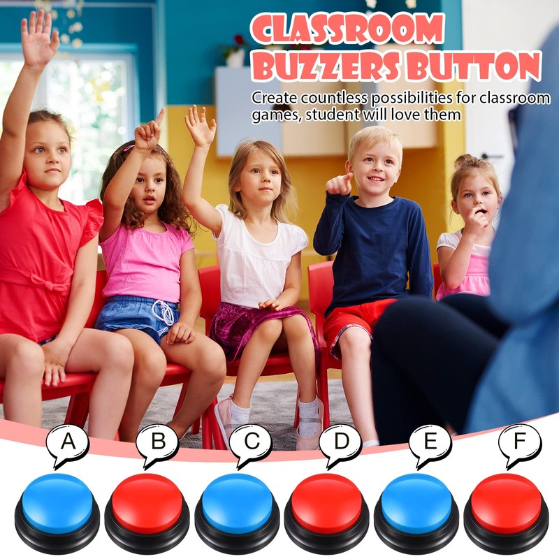 Yunsailing 12 Pack Game Show Buzzer Button Answer Buzzers Classroom