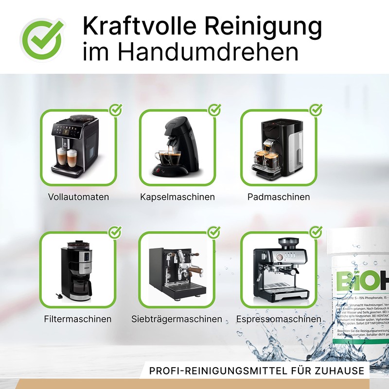BiOHY Cleaning Tablets for Fully Automatic Coffee Machines (40 Tabs)