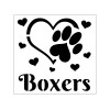 Imperial Creations Stencils Boxer Stencil 4 Inch Dog Love Heart