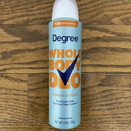 Degree Whole Body Deodorant Fresh Citrus Spray for Women Aluminum Free 72H Odor