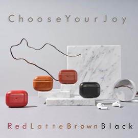 OXA Leather Compatible with AirPods Pro 1&2 Case Cover | Genuine Leather Case with Strap | Shockproof | Compatible with MagSafe & Wireless Chargers | - Red