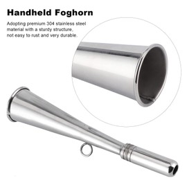Portable Fog Horn for Boats, Removable Stainless Steel Fog Horn Mouthpiece Accessories, Super Loud 150 dB for Truck, Train, Truck, Boat and SUV