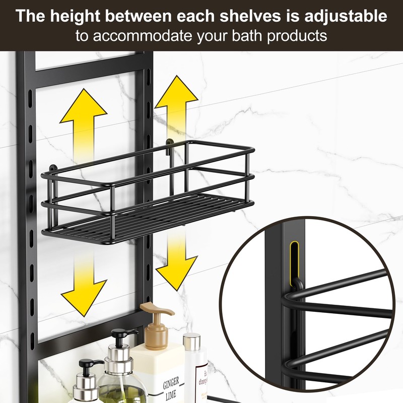 Orimade Adjustable Anti-slip Shower Caddy over Shower Head, Rustproof Bathroom