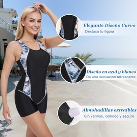 KTMOUW Trajes de baño Mujer,Traje de baño Mujer Natacion,Bañador de Una Piez,Adecuado para Playa,Piscina,Surf,Natación,Verano,Negro