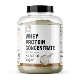 It's Just! - 100% Whey Protein Concentrate, Made in USA, Premium WPC-80, Natural Cocoa Powder (5 Pound, Chocolate)