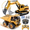 YongnKids 2 Pcs Large Rc Excavator Toy & Dump Truck