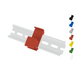 DIN Rail Mount / Adaptor "Flat" for Shelly-Mini DIN Rail Bracket (35 mm) (Red (Prime))