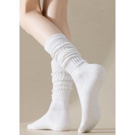Galsang Women's socks Women's Knee-High Socks for Women,Soft Long Scrunch Cotton Boot Socks,#K3006 (US, Numeric, 5, 10, Regular, Regular, Red Knee High)