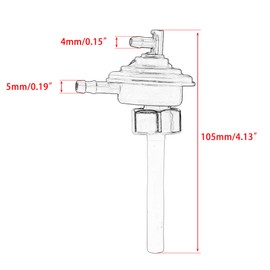 PowerMotor Fuel Pump Valve Petcock with Filter Low-tension Switch Replacement for GY6 Engine 139QMB 157QMJ 50cc 60cc 80cc 125cc 150cc Go Kart ATV Quad Moped Scooter